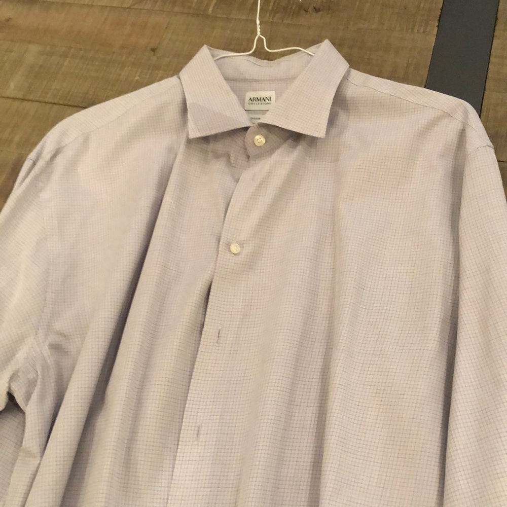Armani collezioni dress shirt size 18 pink/purlple